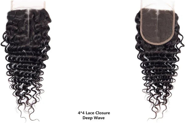 DM Brazilian Hair 4x4 Lace Closure Deep Wave Natural Colour