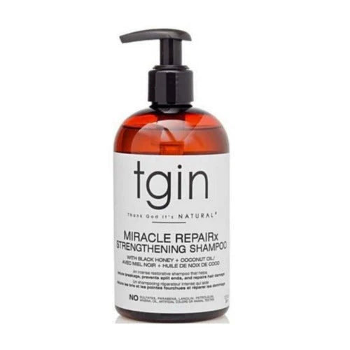 TGIN Miracle RepairX Protective Leave-In Conditioner in 13oz bottle with pump dispenser, showcasing the haircare product.