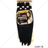 Spetra Spectra Ez Braid Pre-Stretched Braiding Hair 25 inch pack of 6 - 1B Natural Black