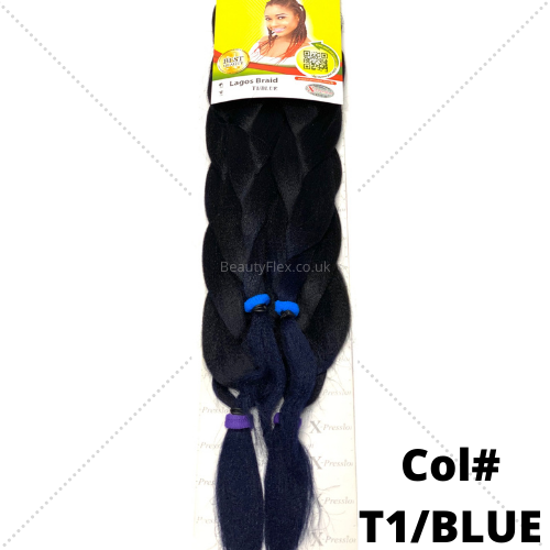Xpression Ultra Braid Pre-Stretched Braiding Hair Colour T1/Blue