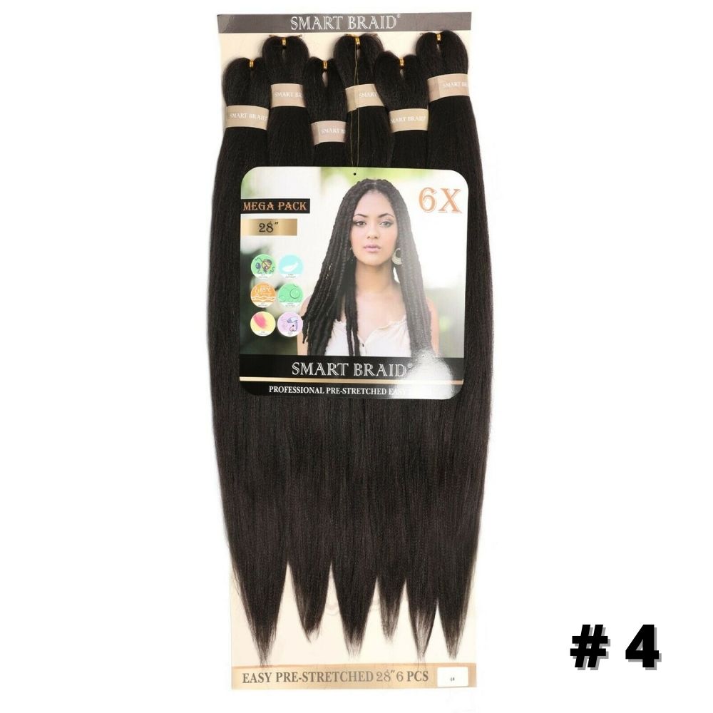 Smart Braid 6 Pack 28 Pre-Stretched Braiding Hair Extensions