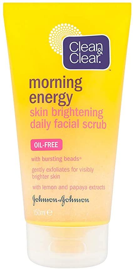 Clean & Clear Morning Energy Skin Brightening Daily Facial Scrub 150ml | BeautyFlex UK