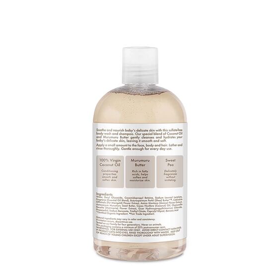 SHEA MOISTURE 100 VIRGIN COCONUT OIL BABY WASH and SHAMPOO 384ml | BeautyFlex UK