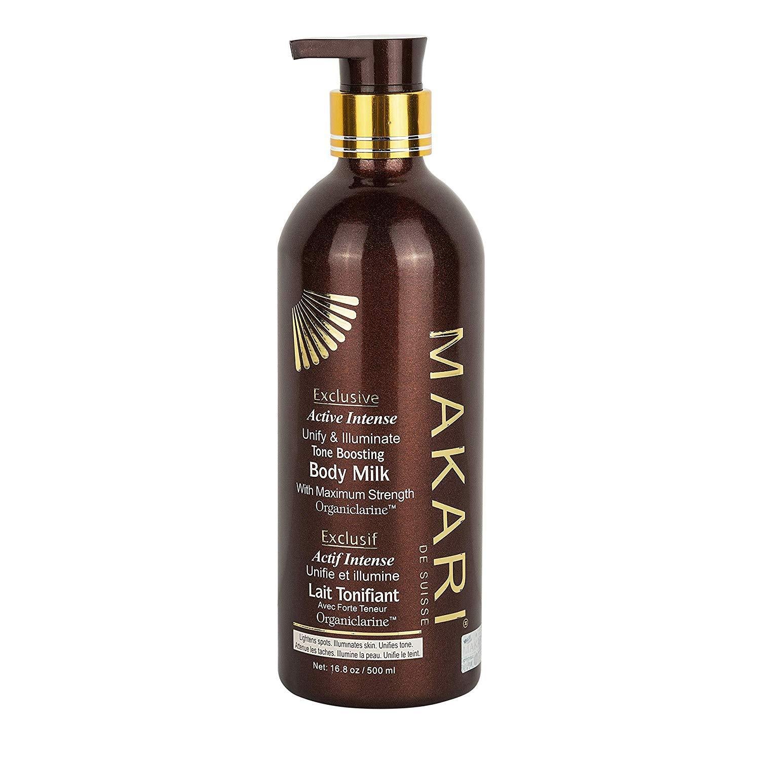 Makari Exclusive Active Intense Toning Milk Brown 16.8oz 500ml Bottle | BeautyFlex UK