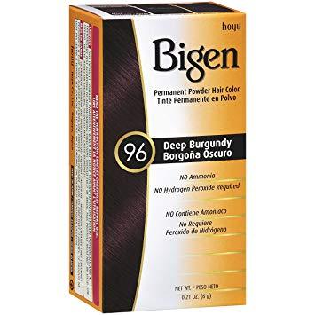 Bigen Permanent Powder Hair Colour All Shades 6g - 96 Deep Burgundy | BeautyFlex UK