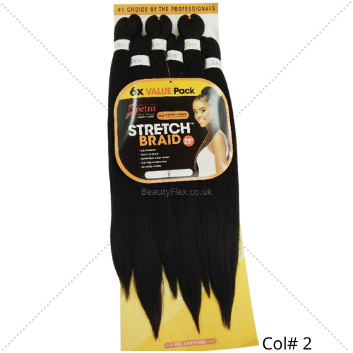 Spetra Spectra Ez Braid Pre-Stretched Braiding Hair 25 inch value pack of 6  - 2