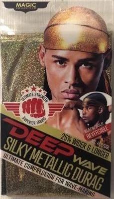 Magic Collection Deep Wave Silky Metallic Durag Reversible