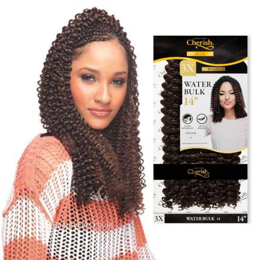 Cherish Water Wave Bulk 3X 14 inch Crochet Braiding Hair | BeautyFlex UK