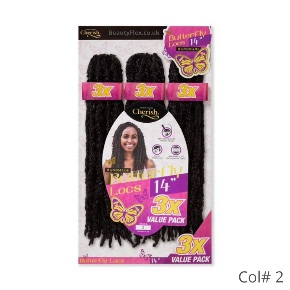 Cherish Butterfly Locs Crochet Hair 3x 14 inch BeautyFlex UK