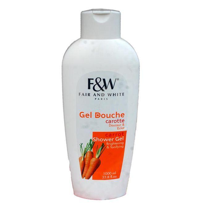 Fair and White Carrot Shower Gel Brightening and Toning 1000ml | BeautyFlex UK