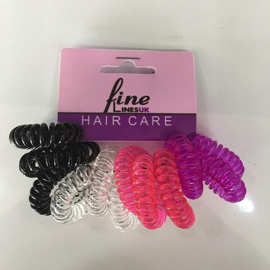 Fine Lines Spiral Bobble Mix 12pack 6004-C | BeautyFlex UK