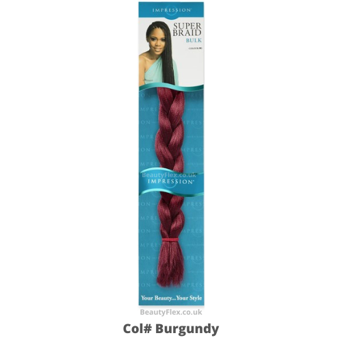 Burgundy jumbo bulk braiding extensions hair | crotchet braiding hair