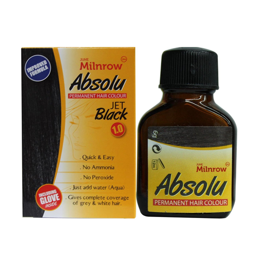 June Milnrow Absolu Permanent Hair Color Jet Black 1.0 | BeautyFlex UK