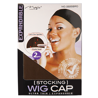 Magic Collection - Stocking Wig Cap 2 pcs - Dark Brown - 2225BRO - Beauty Flex UK