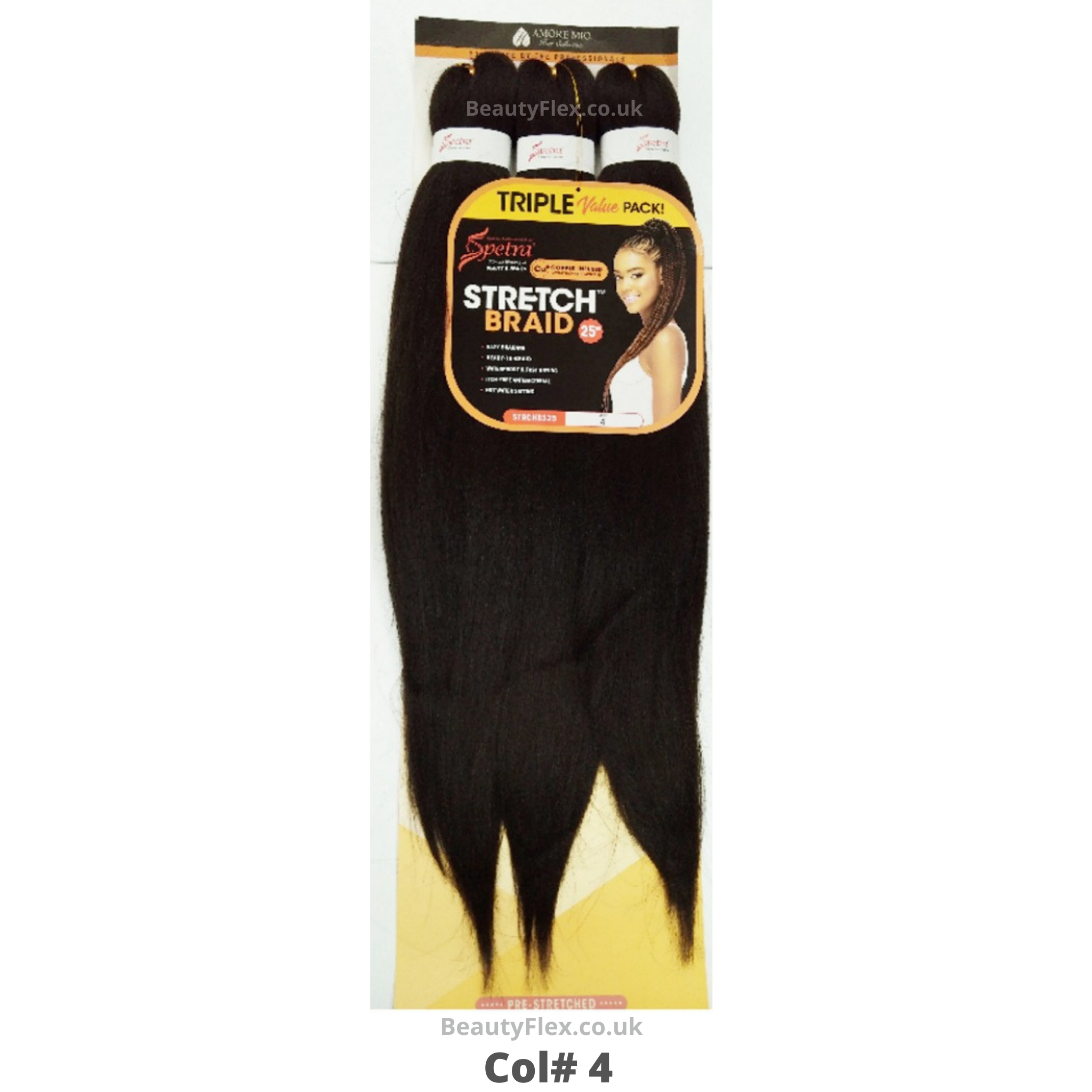 Spectra Braiding Hair Twist Hair Spetra Spectra Ez Braid Pre-Stretched Braiding Hair 25 inch pack of 3