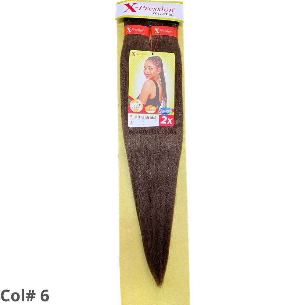 Xpression 3-in-1 Pre-Stretched Braiding Hair Extension - 50 Inches Long, Straight Synthetic - Multi-Colored