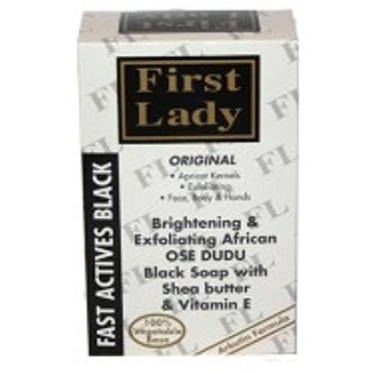 First Lady Original Brightening And Exfoliating African Black Soap 200g | BeautyFlex UK