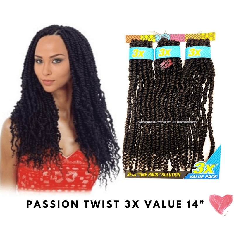 Cherish Bulk l Passion Twist l Locs l Pre Looped l Crochet Hair l 3x Value Pack l 14" Lengths