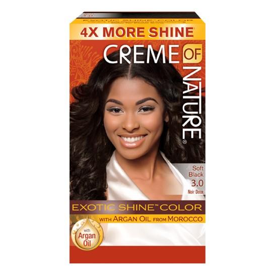 Creme of Nature Exotic Shine Permanent Hair Color 3.0 Soft Black | BeautyFlex UK