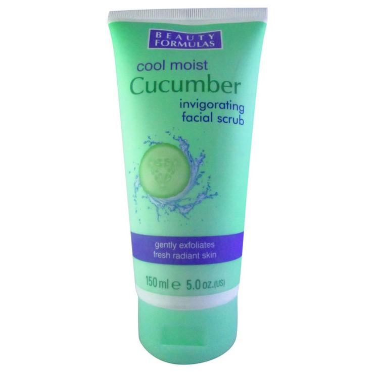 Beauty Formulas Cool Moist Cucumber Invigorating Facial Scrub 150ml | BeautyFlex UK
