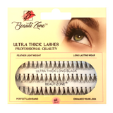Ultra Thick Individual Eyelashes Cluster Lashes By Beautizone - LONG 12MM | BeautyFlex UK