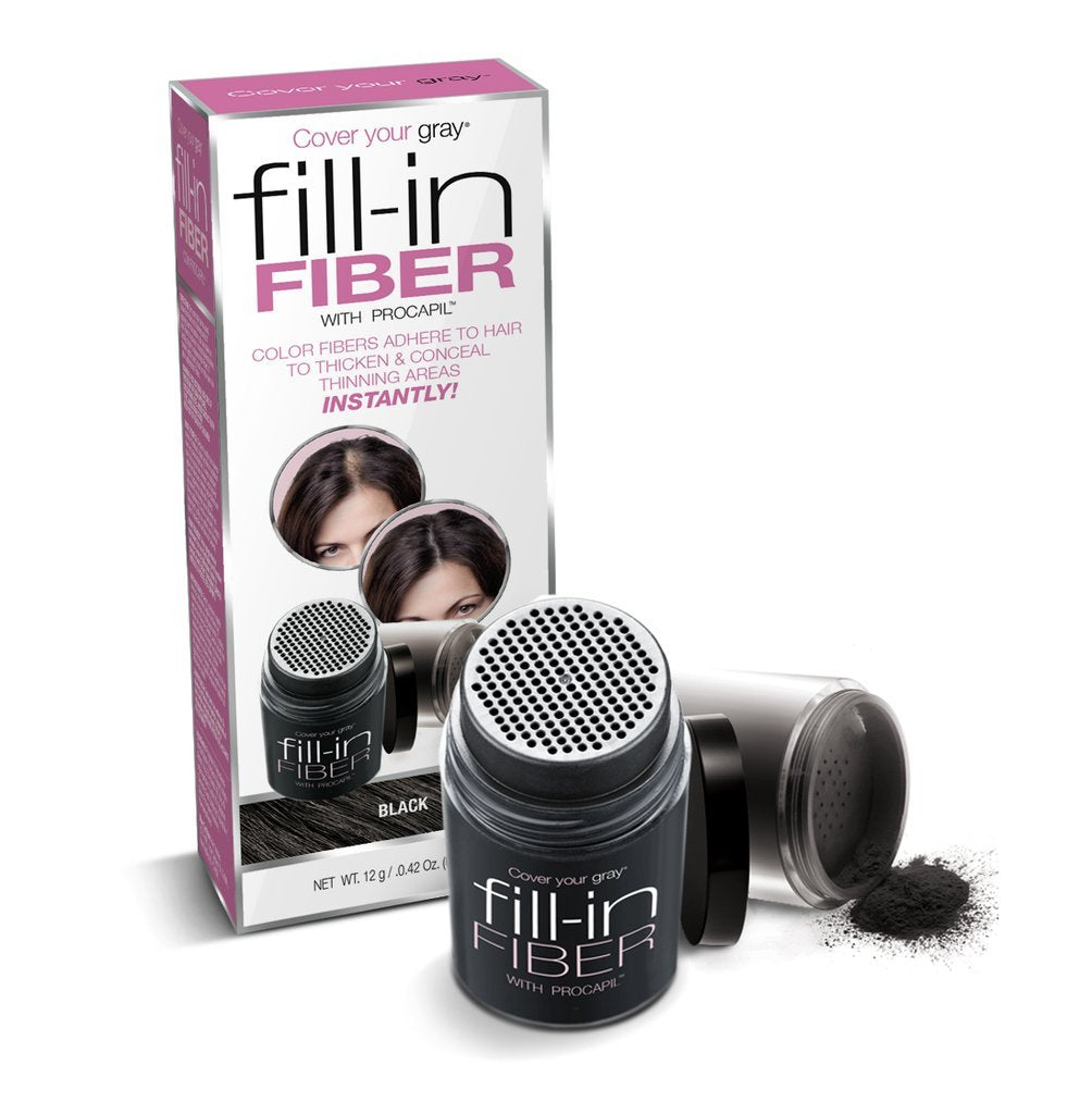 Cover Your Gray Pro Fill-In Fibers with Procapil Black 12g | BeautyFlex UK