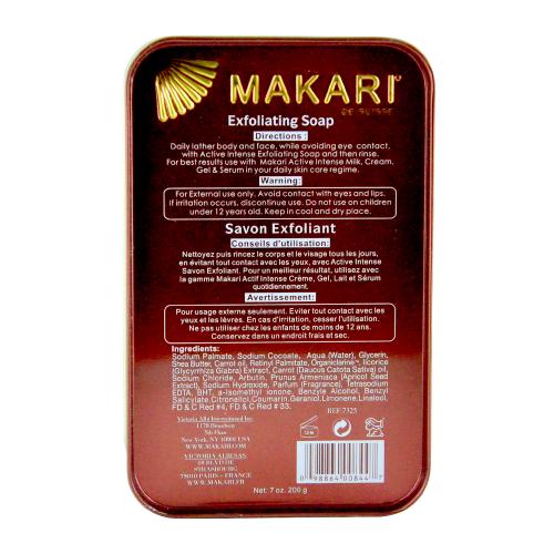 Makari Exclusive Active Intense Exfoliating Soap 7oz 200g Back | BeautyFlex UK