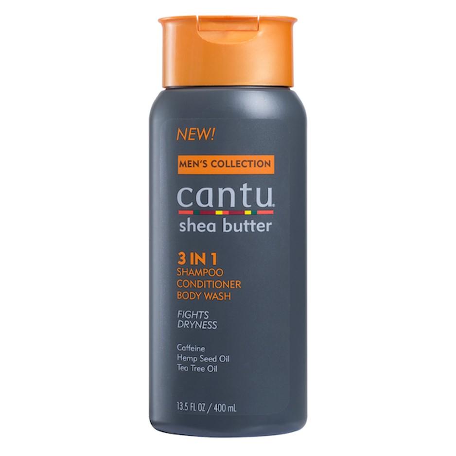 Cantu Shea Butter Mens 3 in 1 Shampoo, Conditioner, and Body Wash 400m - BeautyFlex UK