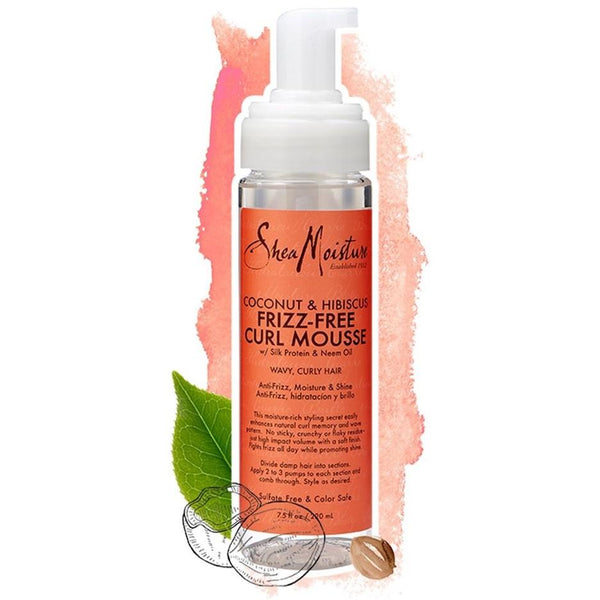 Shea Moisture Coconut and Hibiscus Frizz-Free Curl Mousse 220ml | BeautyFlex UK