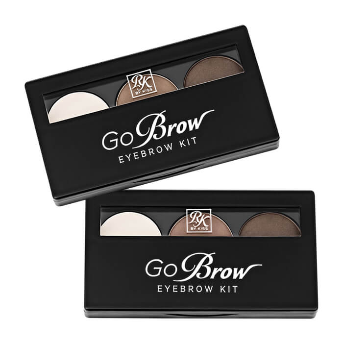 Red by Kiss Go Brow - Eyebrow Kit and Stencil Black Dark Brown