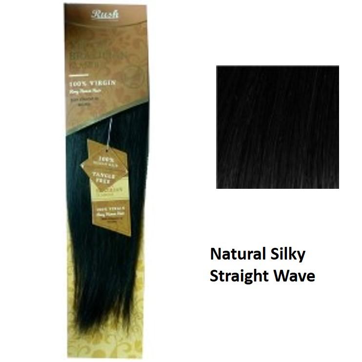 Rush Virgin Brazilian Glamour HH Natural Silky Straight Weave 8 inch - 18 inch | BeautyFlex UK