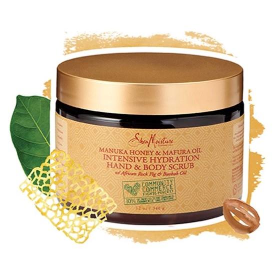 Shea Moisture Manuka Honey and Mafura Oil Intensive Hydration Body Scrub 340g | BeautyFlex UK