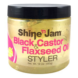 Shine 'n jam | Black castor & Flaxseed oil styler